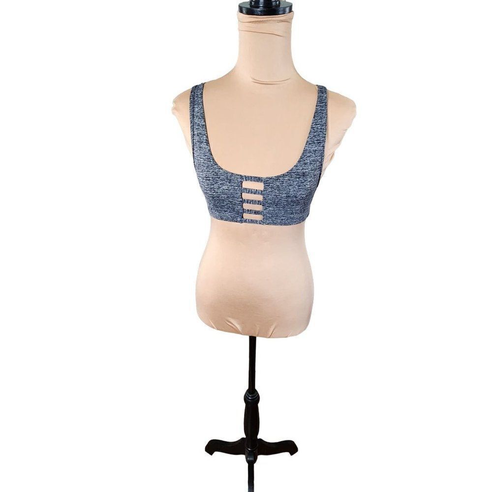PINK Grey Small Sports Bra with Cut Outs
